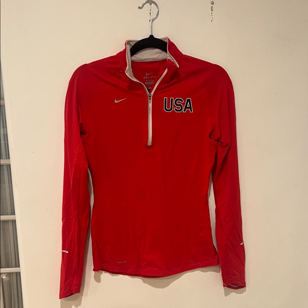 Nike Women's Red Long Sleeve USA Top